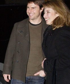 Tom Cruise Mission Impossible Brown Wool Peacoat on Sale