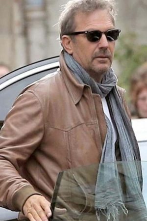 3 Days To Kill Kevin Costner Brown Leather Jacket Black Friday Sale