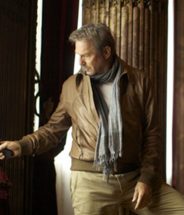 3 Days To Kill Kevin Costner Brown Leather Jacket New Year Sale