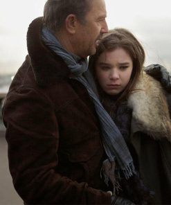 3 Days To Kill Kevin Costner Brown Leather Suede Jacket Winter