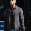 A Journal For Michael B. Jordan Gray Wool Jacket