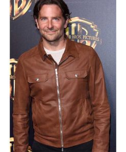 A Star Is Born Bradley Cooper Brown Leather Jacket