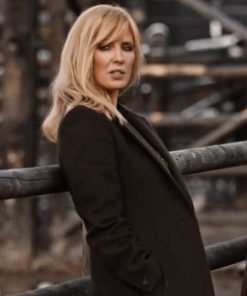 Beth Dutton Yellowstone Green Wool Coat Womens Winter Autumn Outfits