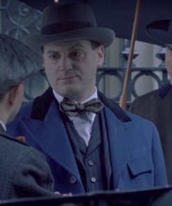 Boardwalk Empire Arnold Rothstein Blue Wool Coat Christmas Sale