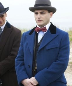 Boardwalk Empire Arnold Rothstein Blue Wool Coat Hot Sale