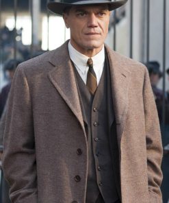 Boardwalk Empire Michael Shannon Brown Wool Coat