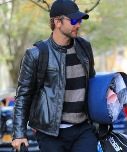 Bradley Cooper Biker Black Leather Jacket Black Friday Sale