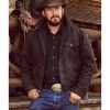 Cole Hauser Yellowstone RIP Wheeler Black Suede Jacket