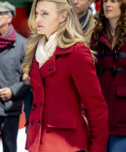 Haley Ellis Christmas In Love Red Wool Peacoat Womens Outfits