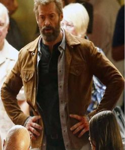 Hugh Jackman Logan Wolverine Suede Leather Jacket