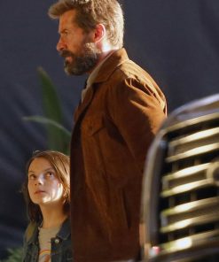 Hugh Jackman Logan Wolverine Suede Leather Jacket Black Friday Sale
