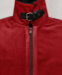 Men's B3 Bomber Aviator Red Leather Suede Jacket Christmas Sale