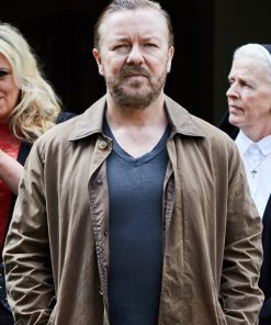 Ricky Gervais After Life Brown Cotton Jacket