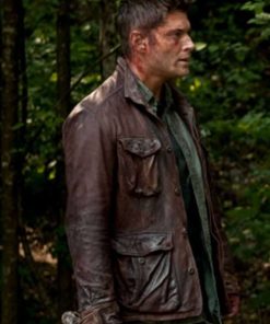 Supernatural Season 7 Dean Winchester Brown Leather Jacket Black Friday Sale