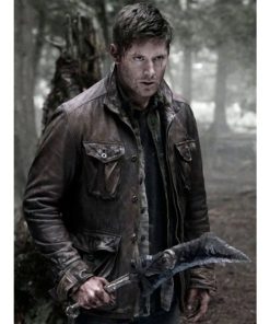 Supernatural Season 7 Dean Winchester Brown Leather Jacket Free Shipping UK USA Canada