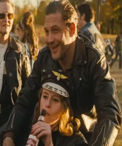 The Bikerriders Tom Hardy Black Leather Brando Jacket on Sale