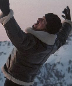 The Rocky Sylvester Stallone Brown Leather Fur Jacket Shop now