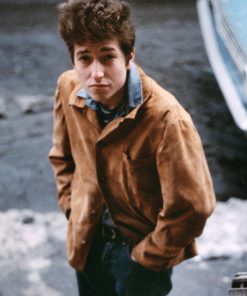 Vintage Bob Dylan Suede Brown Buttoned Jacket Black Friday Sale