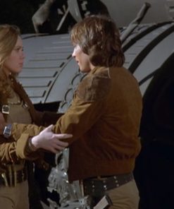 Viper Pilot Battlestar Galactica Brown Suede Jacket Free Shipping UK USA Canada