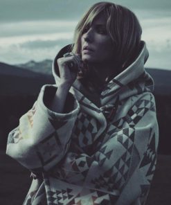Yellowstone Beth Dutton White Wool Poncho Coat