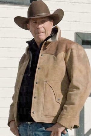 Yellowstone John Dutton Suede Leather Cowboy Jacket