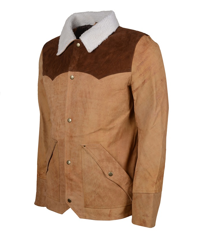 Yellowstone John Dutton Suede Leather Cowboy Jacket Shop now