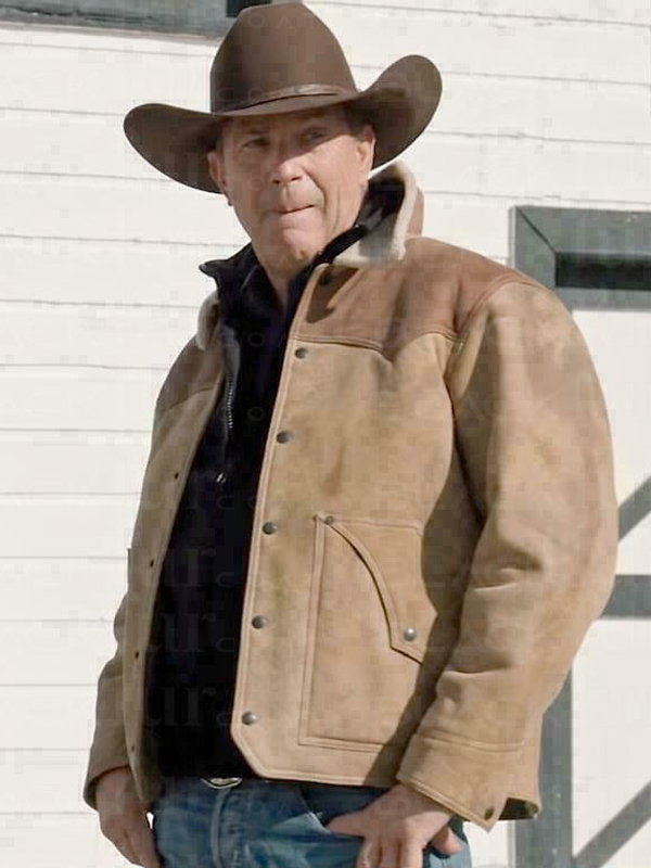 Yellowstone John Dutton Suede Leather Cowboy Jacket