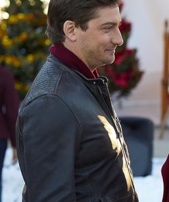 christmas in love Daniel Lissing Black Leather Jacket Black Friday Sale