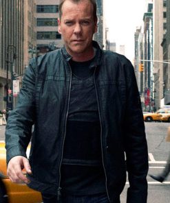 24 Legacy Jack Bauer Black Leather Jacket Black Friday Sale