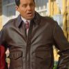 A Biltmore Christmas Kristoffer Polaha Brown Leather Jacket