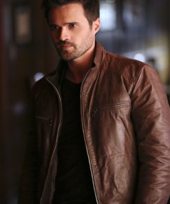 Agents of S.H.I.E.L.D. Grant Ward Brown Leather Jacket on Sale
