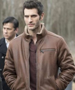 Alan Powell Quantico Brown Leather Fur Jacket Gifts For Him