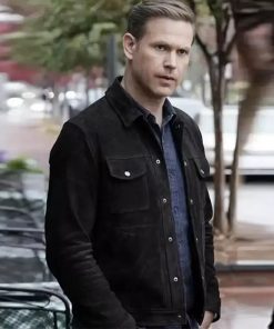 Alaric Saltzman Legacies Black Suede Leather Jacket Black Friday Sale
