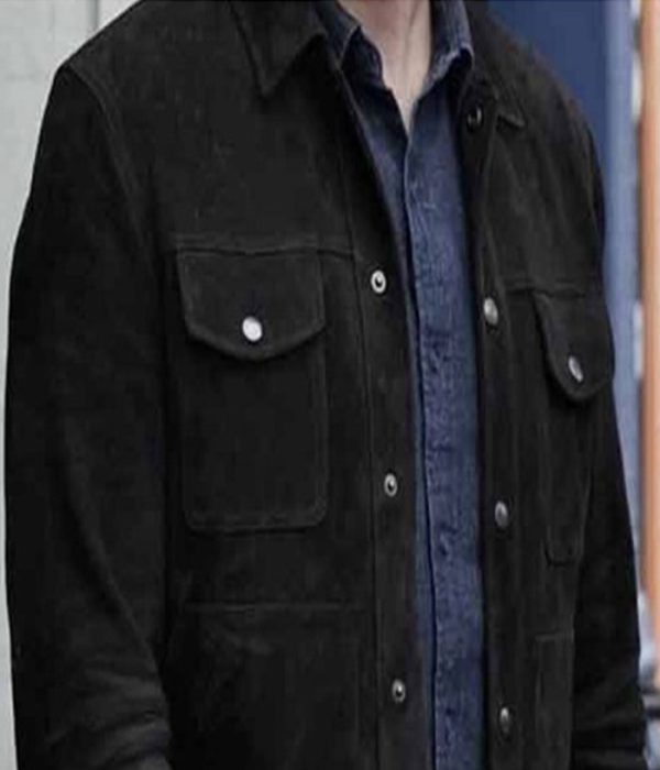 Alaric Saltzman Legacies Black Suede Leather Jacket New Year Sale