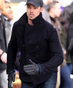 Beauty And The Beast Jay Ryan Black Wool Coat Free Shipping UK USA Canada