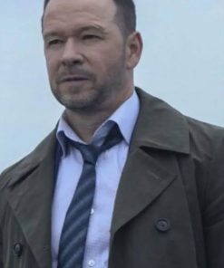 Blue Bloods Donnie Wahlberg Green Wool Coat Free Shipping UK USA Canada
