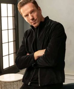 Bobby Axelrod Billions Black Leather Suede Jacket