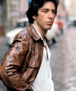 Bobby Deerfield Al Pacino Brown Leather Jacket Free Shipping Worldwide