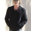 Brad Pitt Wolves Black Wool Jacket
