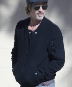 Brad Pitt Wolves Black Wool Jacket Shop now