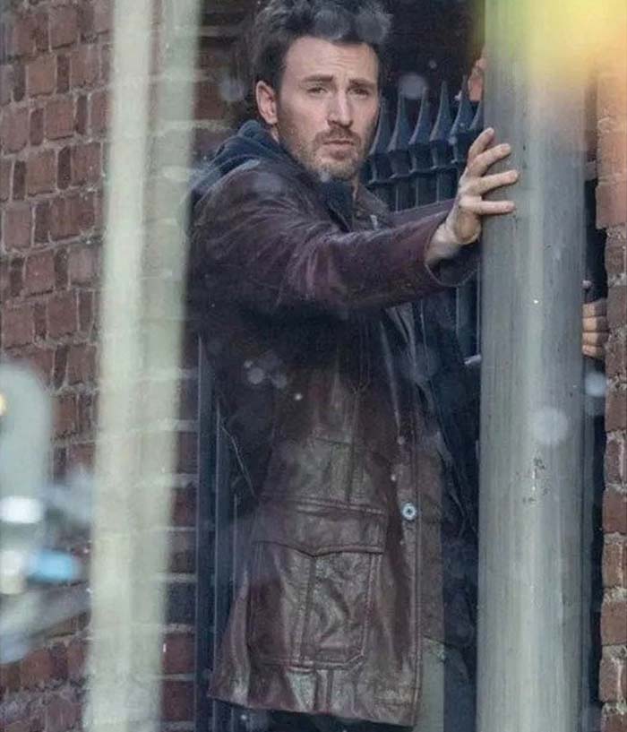 Christmas Red One Chris Evans Leather Jacket Gifts For Him