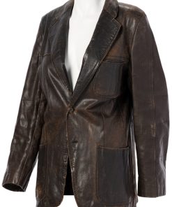 Dangerous Minds Michelle Pfeiffer Brown Leather Blazer New Year Sale