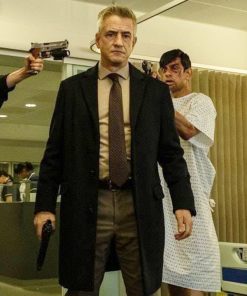Dermot Mulroney The Courier Black Wool Coat