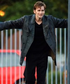Doctor Who 10th Doctor David Tenant Leather Coat Christmas Sale
