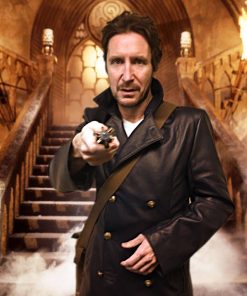 Doctor Who 8th Doctor Paul McGann Black Leather Jacket