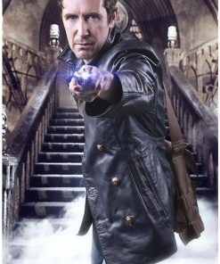 Doctor Who 8th Doctor Paul McGann Black Leather Jacket Black Friday Sale