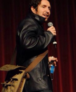 Doctor Who 8th Doctor Paul McGann Black Leather Jacket New Year Sale