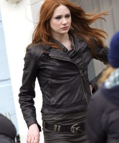 Doctor Who Amy Pond Biker Leather Jacket
