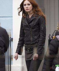 Doctor Who Amy Pond Biker Leather Jacket New Year Sale