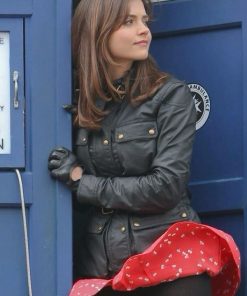 Doctor Who Clara Oswald Black Leather Jacket